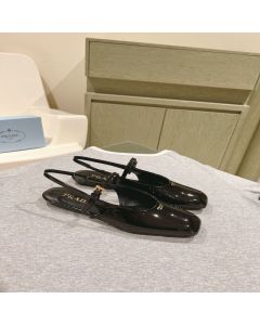 Prada Patent leather slingback ballerinas