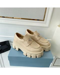 Prada Brushed leather Monolith loafers
