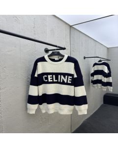 celine oversized sweater in striped cotton