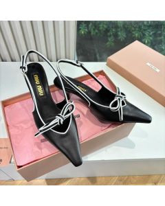 MIU MIU Nappa leather slingback pumps