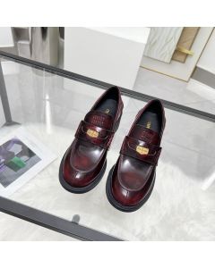 MIU MIU Brushed leather loafers