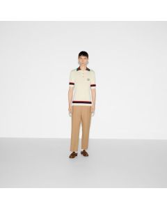 Gucci Knit cotton polo T-shirt with Web