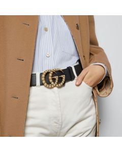 Gucci GG Marmont wide belt with pearls