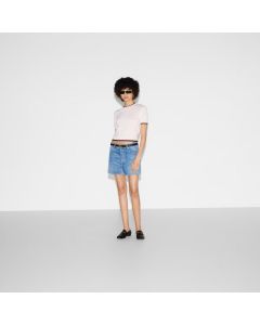 Gucci Cotton crewneck top with GG intarsia