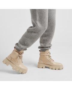 Prada Monolith leather and Re-Nylon boots with pouch