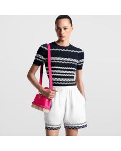 LV Scallop Stripe Knit Top