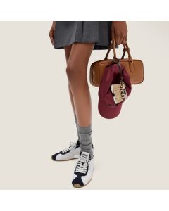 MIU MIU Plume nappa leather and suede sneakers