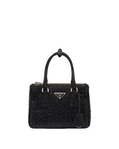Prada Galleria satin mini-bag with crystals