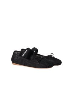 MIU MIU Mesh fabric ballerinas