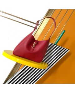YSL LE 5 À 7 supple small IN GRAINED LEATHER