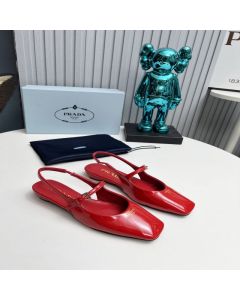 Prada Patent leather slingback ballerinas