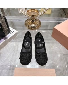 MIU MIU Mesh fabric ballerinas