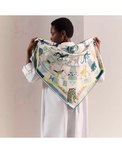 Hermès Le Carrousel du Tigre Royal scarf 90