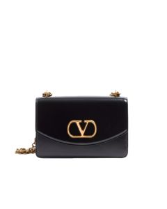 VALENTINO GARAVANI VAIN SHOULDER BAG IN SHINY CALFSKIN
