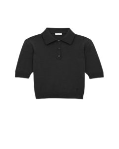 YSL POLO SHIRT CASSANDRE IN CASHMERE,WOOL. AND SILK