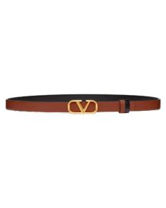 Valentino REVERSIBLE VLOGO SIGNATURE BELT IN GLOSSY CALFSKIN 