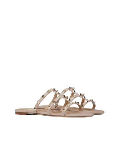 Valentino ROCKSTUD FLAT SLIDE SANDAL
