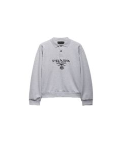 Prada Long-sleeved cotton polo shirt