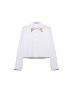 Prada Embroidered poplin shirt