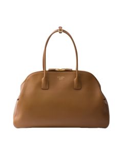 Prada Large leather tote bag with zipper closure