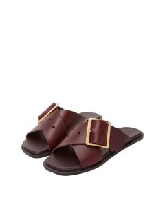 LOEWE Petal Belt flat sandal in vegetable-tanned calfskin
