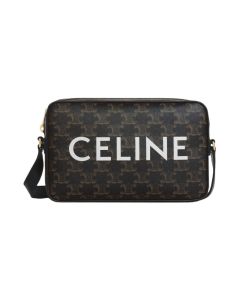 Medium Messenger Bag in Triomphe Canvas with Celine Print
