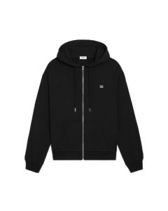 Celine loose triomphe hoodie in cotton and cashmere