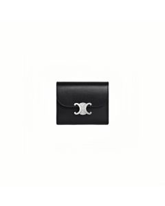 Celine SMALL FLAP WALLET TRIOMPHE IN SHINY CALFSKIN