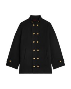 Celine egg coat in double face wool