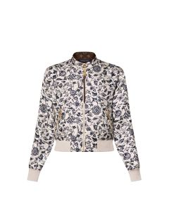 LV Reversible Botanical Print Bomber Jacket 