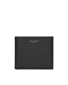 YSL SAINT LAURENT PARIS EAST/WEST WALLET WITH COIN PURSE IN GRAIN DE POUDRE LEATHER