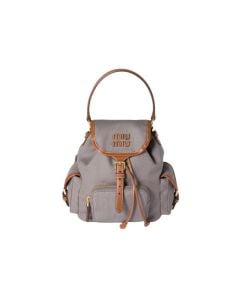 MIU MIU Canvas and leather backpack