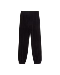 CHENILLE JOGGING PANTS WITH CHEZ VALENTINO PATCH