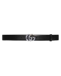 Gucci GG Marmont thin belt with crystals