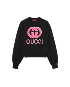 Gucci Printed cotton jersey sweatshirt