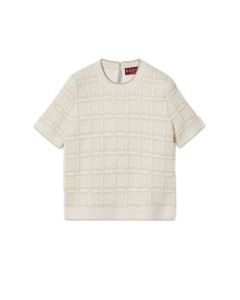 Gucci Wool and lamé check jacquard top