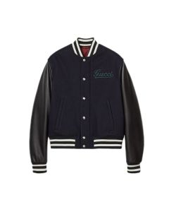 Gucci Wool and leather varsity jacket