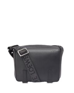 LOEWE XS Military messenger bag in supple smooth calfskin and jacquard