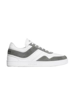 CELINE TRAINER LOW LACE-UP SNEAKER in SUEDE CALFSKIN AND CALFSKIN