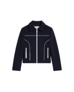 Celine chelsea blouson jacket in gauffered double wool