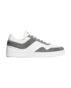 CELINE TRAINER LOW LACE-UP SNEAKER in SUEDE CALFSKIN AND CALFSKIN