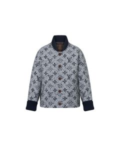 LV Monogram Tweed Varsity Jacket