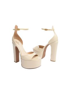 VALENTINO GARAVANI TAN-GO PATENT LEATHER PLATFORM SANDAL 