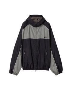 MIU MIU Technical silk zipper blouson jacket