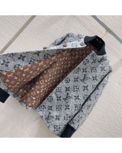 LV Monogram Tweed Varsity Jacket