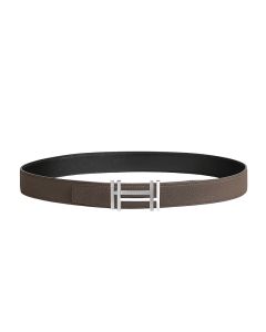 Hermès H au Carre belt buckle & Reversible leather strap 32 mm