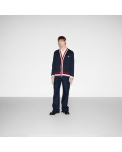 Gucci Knit wool cardigan with patch