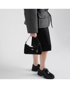 Prada Monolith brushed leather lace-up shoes