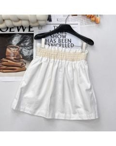 Hermès High-waisted smocked skirt