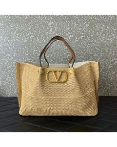 Valentino MEDIUM STRAW SUMMER TOTE